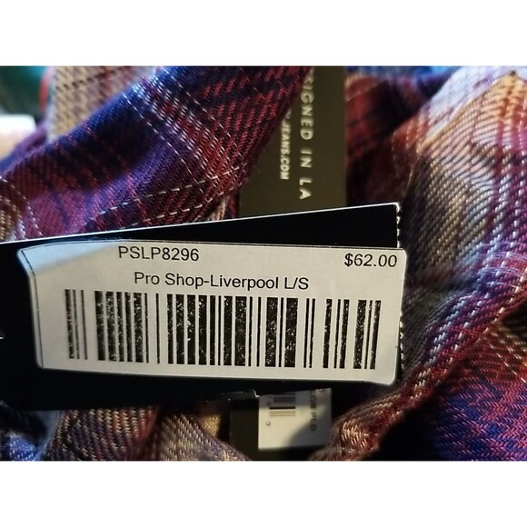 Liverpool Shirt Blouse Womens Medium Purple Plaid Button Up Long Sleeves      T3 - Picture 11 of 11